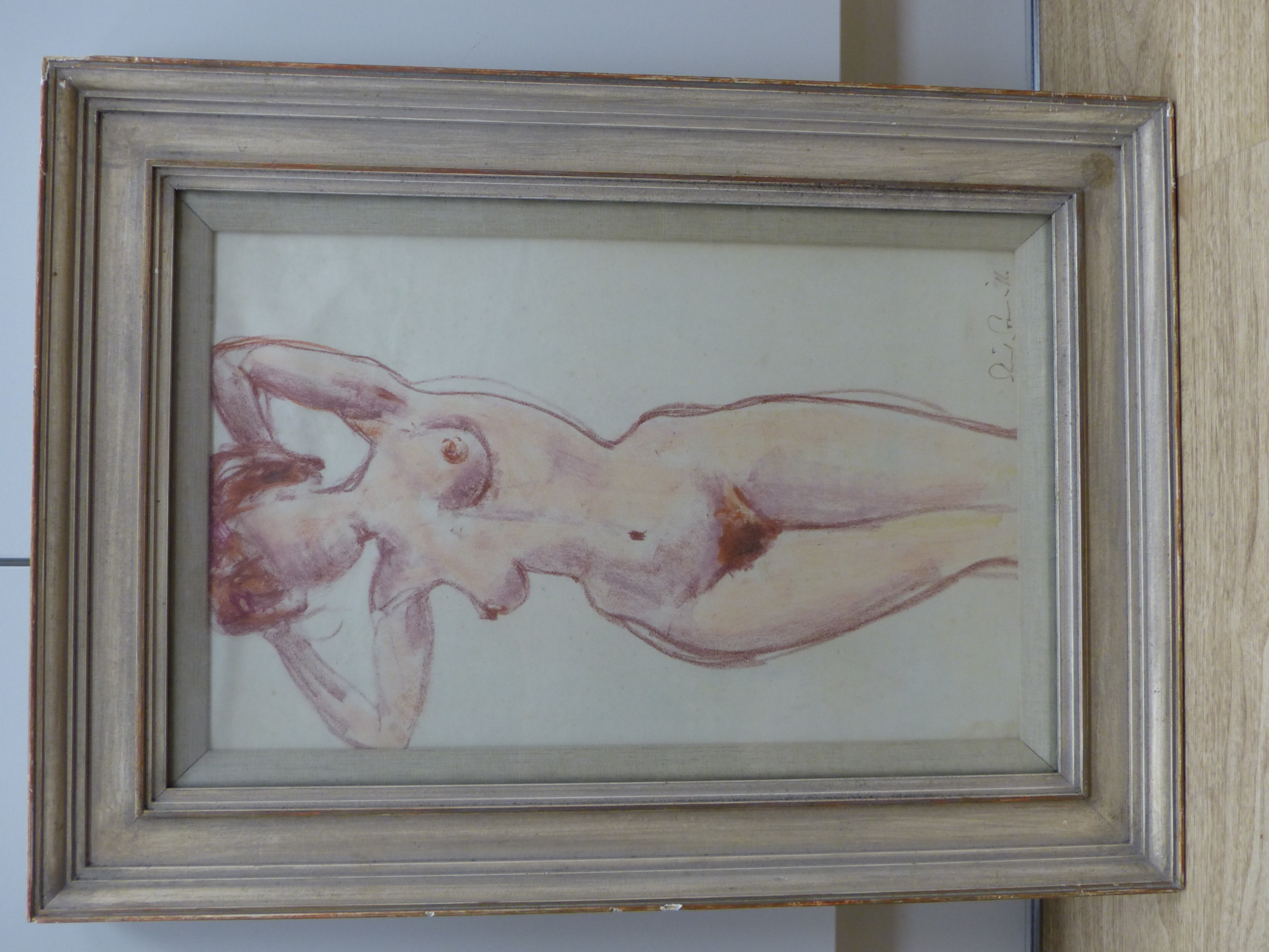 Stuart Scott Somerville (1908-1983), pastel, Standing female nude, signed, 41 x 25cm